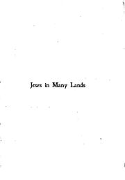 Cover of: Jews in many lands by Elkan Nathan Adler