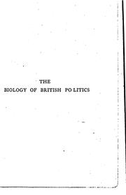 Cover of: The biology of British politics by Harvey, Charles H.