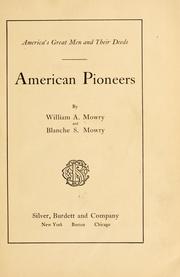Cover of: American pioneers