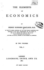 Cover of: The elements of economics