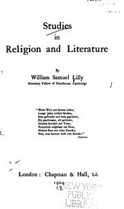 Cover of: Studies in religion and literature