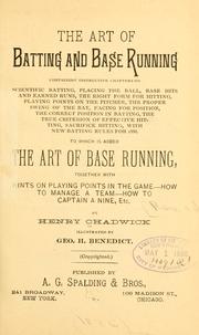 Cover of: The art of batting and base running