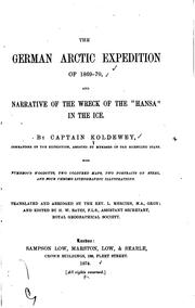 Cover of: The German Arctic expedition of 1869-70 by Karl Koldewey