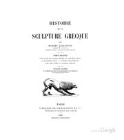 Cover of: Histoire de la sculpture grecque