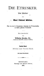 Cover of: Die Etrusker. by Karl Otfried Müller