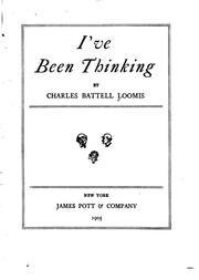 Cover of: I've been thinking
