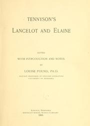 Cover of: Tennyson's Lancelot and Elaine
