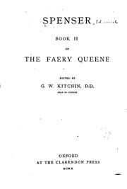 Cover of: Spenser.: Book II of the Faery queene