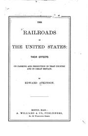 Cover of: The railroads of the United States.: A potent factor in the politics of that country and of Great Britain.