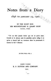 Cover of: Notes from a diary: 1896 to January 23, 1901