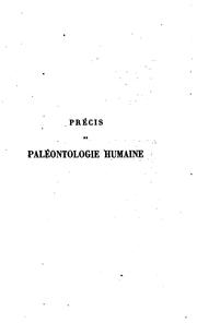 Cover of: Précis de paléontologie humaine