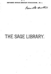 Cover of: Notes on the Sage Library of the Theological Seminary at New Brunswick