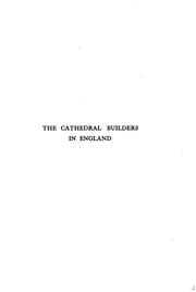 Cover of: The cathedral builders in England by Edward S. Prior