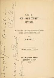 Cover of: Gray's Doniphan County history. by Gray, P. L.