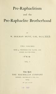 Cover of: Pre-Raphaelitism and the pre-Raphaelite brotherhood by William Holman Hunt