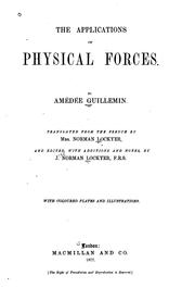 Cover of: The applications of physical forces.