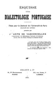 Cover of: Esquisse d'une dialectologie portugaise
