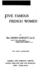 Cover of: Five famous French women