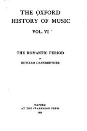 Cover of: The Oxford history of music...