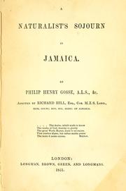 Cover of: A naturalist's sojourn in Jamaica.