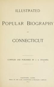 Cover of: Illustrated popular biography of Connecticut