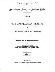 Cover of: Lists of the antiquarian remains in the presidency of Madras.