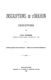 Cover of: Inscriptions de l'Orkhon déchiffrées