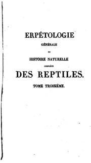 Cover of: Erpétologie générale by C. Duméril