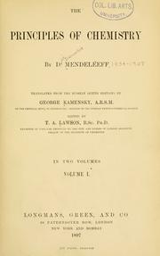 Cover of: The principles of chemistry