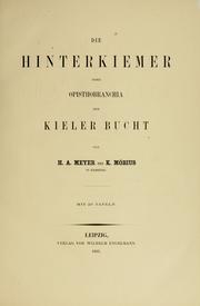 Cover of: Fauna der Kieler bucht by Heinrich Adolf Meyer