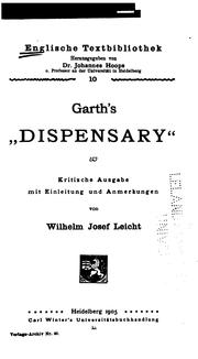Cover of: Garth's "Dispensary."