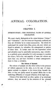 Cover of: Animal coloration: an account of the principal facts and theories relating to the colours and markings of animals.