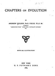 Cover of: Chapters on evolution by Wilson, Andrew
