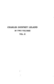 Cover of: Charles Godfrey Leland: a biography