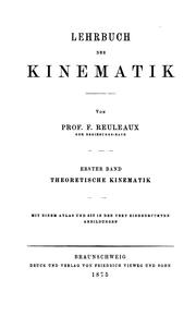 Cover of: Theoretische kinematik. by Franz Reuleaux