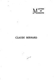 Cover of: Claude Bernard by Foster, M. Sir