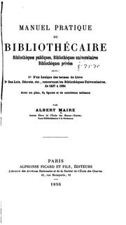Cover of: Manuel pratique du bibliothécaire.
