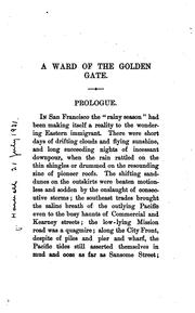 A ward of the Golden Gate by Bret Harte