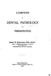 Cover of: Compend of dental pathology and therapetics.