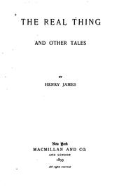 Cover of: real thing, and other tales