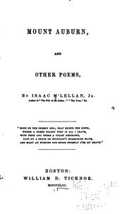 Cover of: Mount Auburn, and other poems