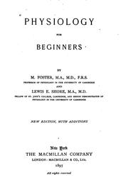 Cover of: Physiology for beginners.