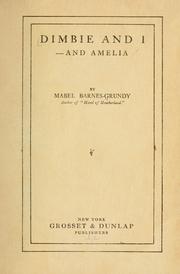 Cover of: Dimbie and I--and Amelia