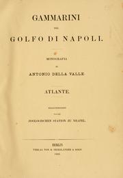 Cover of: Gammarini del golfo di Napoli. by Antonio della Valle