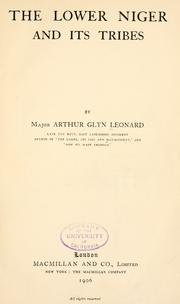 The Lower Niger and its tribes by Arthur Glyn Leonard