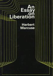 Cover of: An essay on liberation. by Herbert Marcuse