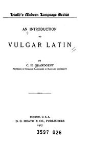 Cover of: An introduction to vulgar Latin