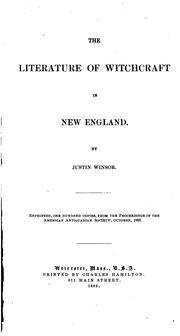 Cover of: The literature of witchcraft in New England