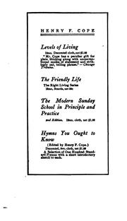 Cover of: The modern Sunday school in principle and practice