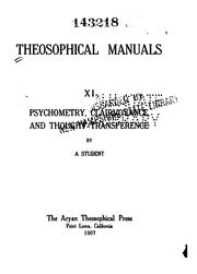 Cover of: Theosophical manuals.